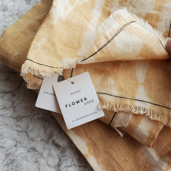 Anthropologie Marigold Linen Dish Towel - Sunrise - Picture 8 of 9